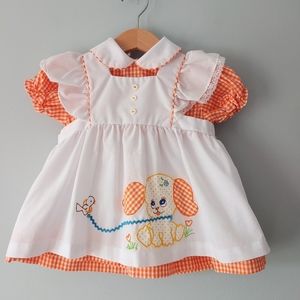 Vintage Mayfair Baby Dress
Orange Gingham Dog